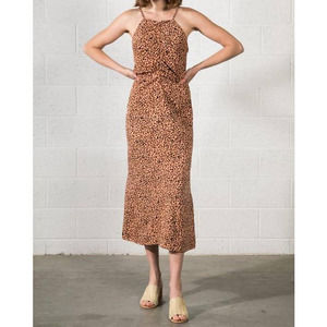 Love Riche Animal Print Midi Dress